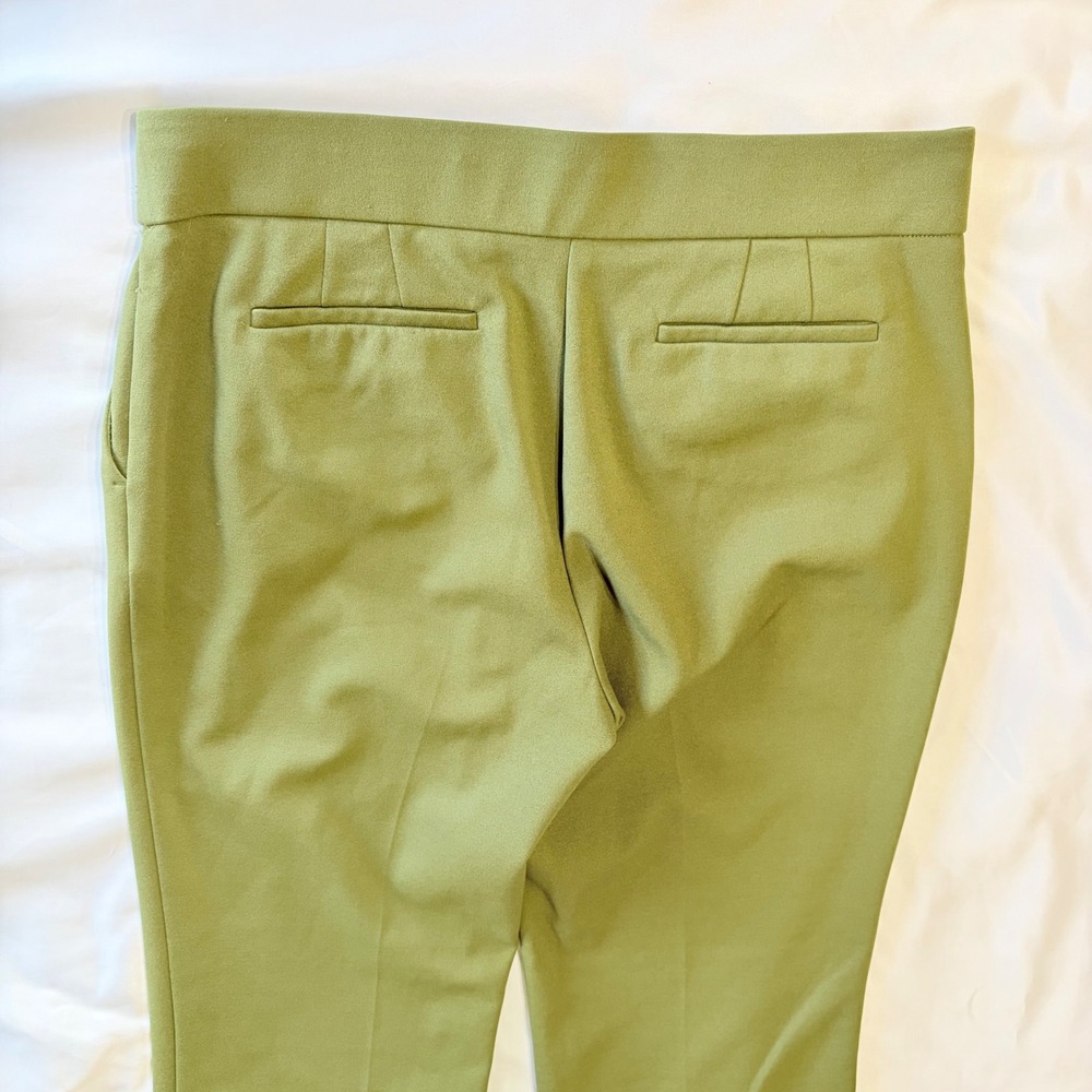 Anne Klein AK Olive Green Ankle Trousers Womens Medium Pull On Career Pants - Picture 8 of 8
